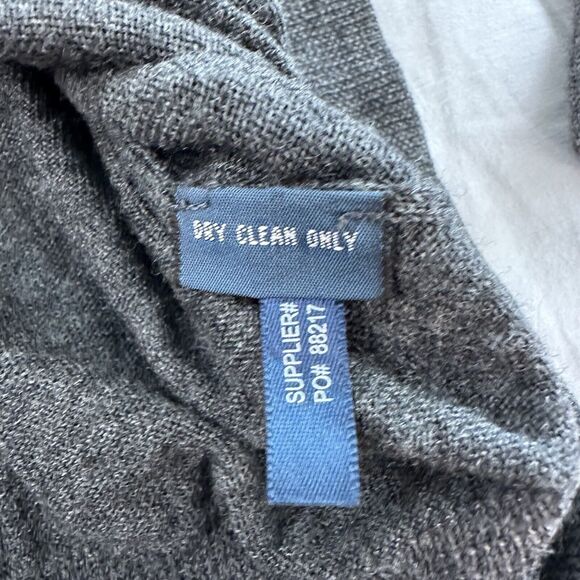 Vintage Ralph Lauren Sweater Men's Medium Gray Merino Wool V Neck Pullover Logo - Picture 3 of 6